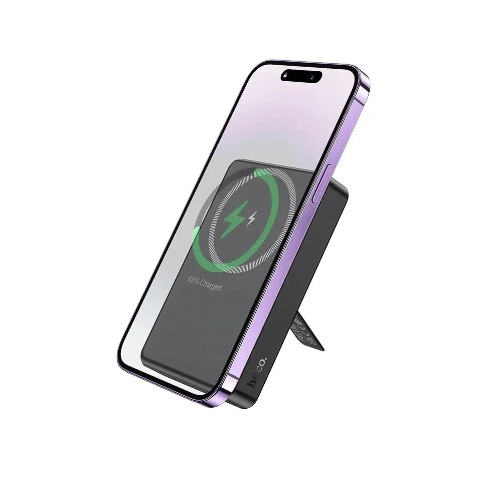 پاورربانک مغناطیسی هوکو مدل J125A با قابلیت شارژ بی‌سیم، توان 10000 میلی‌آمپر
