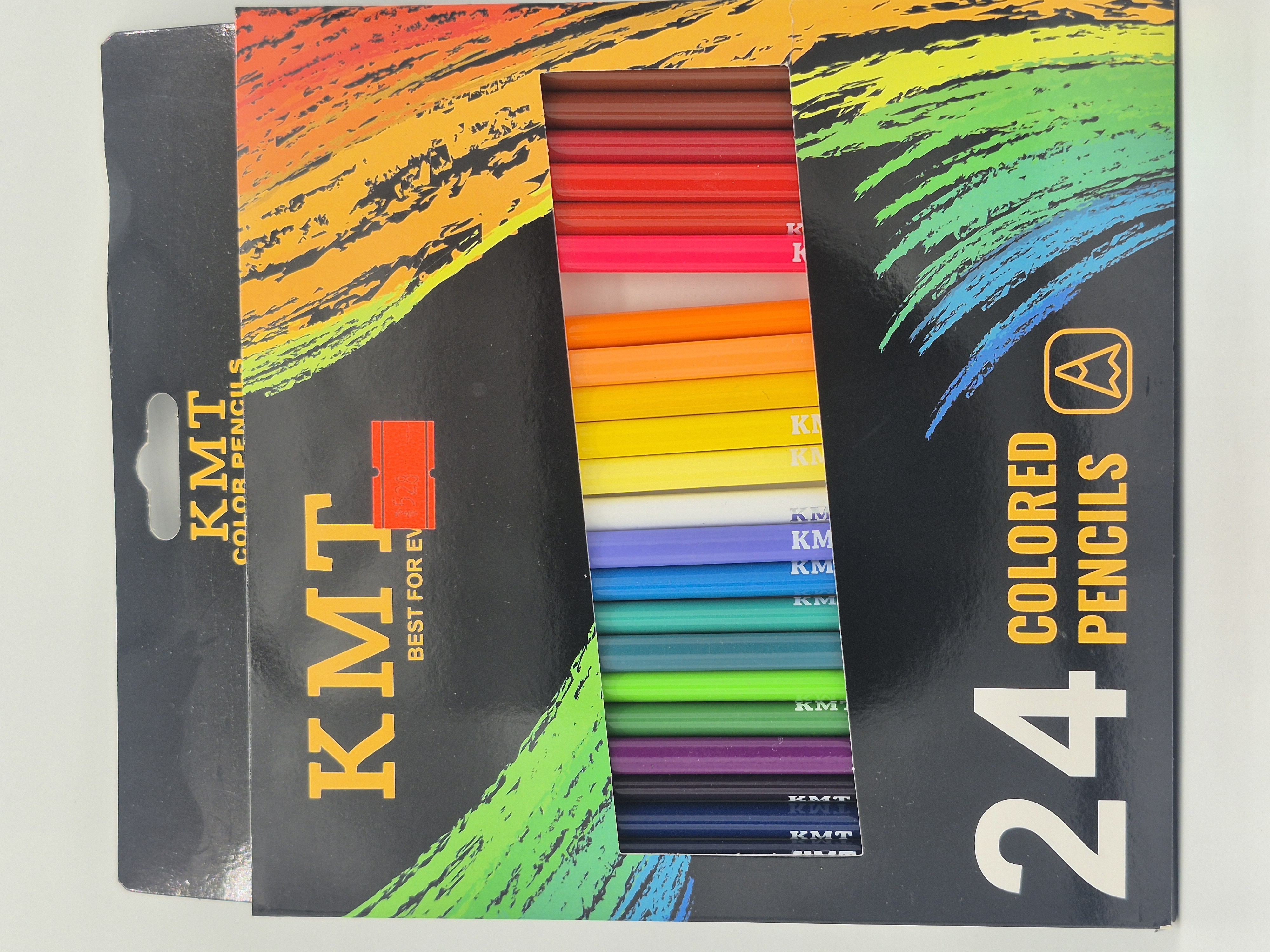 مداد رنگی 24 رنگ برند KMT
